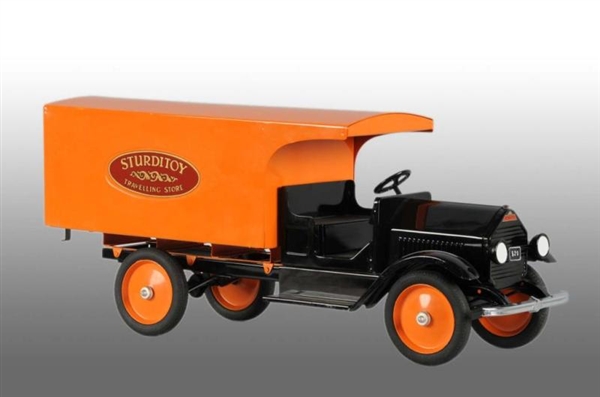PRESSED STEEL STURDITOY TRAVELING STORE TRUCK TOY.