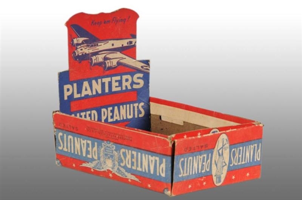 PLANTERS PEANUTS PRODUCT BOX WITH DISPLAY SIGN.   