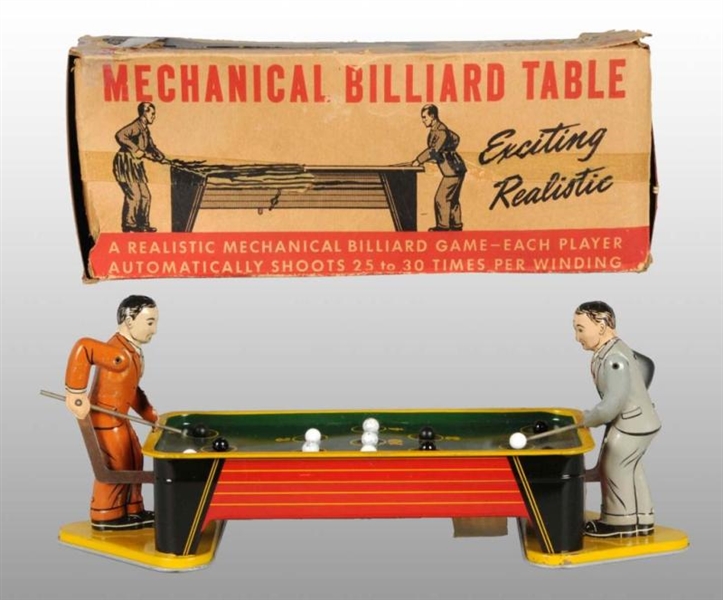 RANGER STEEL MECHANICAL POOL TABLE WIND-UP TOY.   