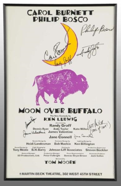 AUTOGRAPHED "MOON OVER BUFFALO" THEATER POSTER.   