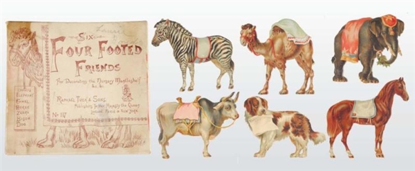 LOT OF "FOUR FOOTED FRIENDS" PAPER TOY.           