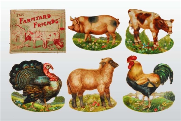 LOT OF "FARMYARD FRIENDS" PAPER TOYS.             