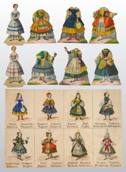 LOT OF "NATIONAL COSTUMES" PAPER DOLLS.           