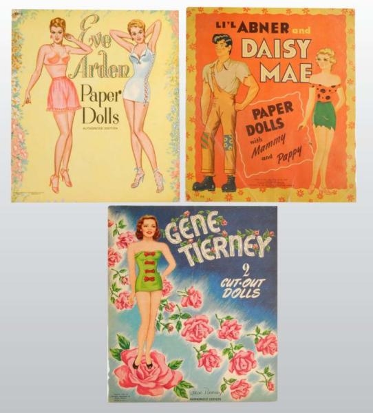 LOT OF 3: PAPER DOLL BOOKS.                       