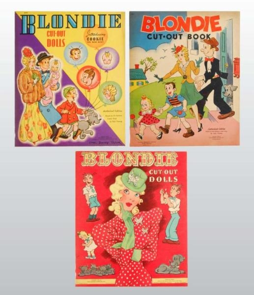 LOT OF 3: "BLONDIE" PAPER DOLL BOOKS.             