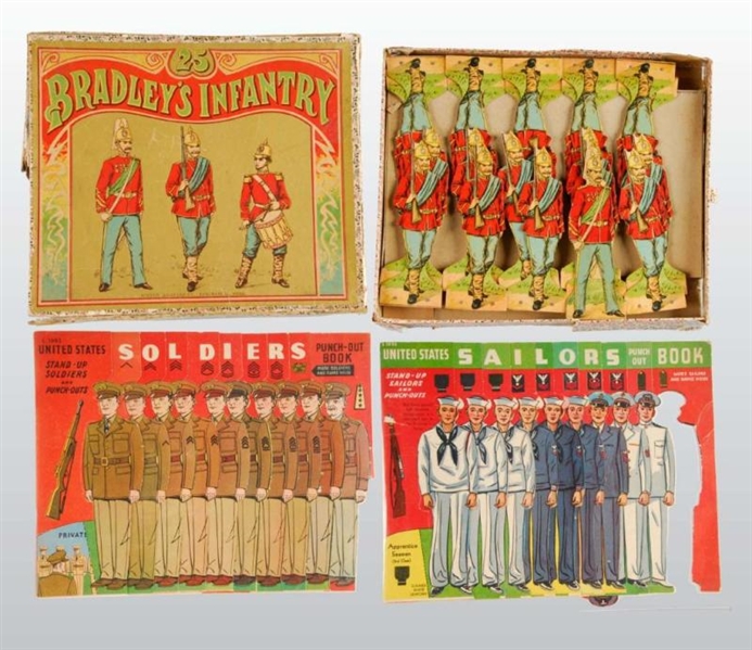 LOT OF 3: MILITARY PAPER TOYS.                    