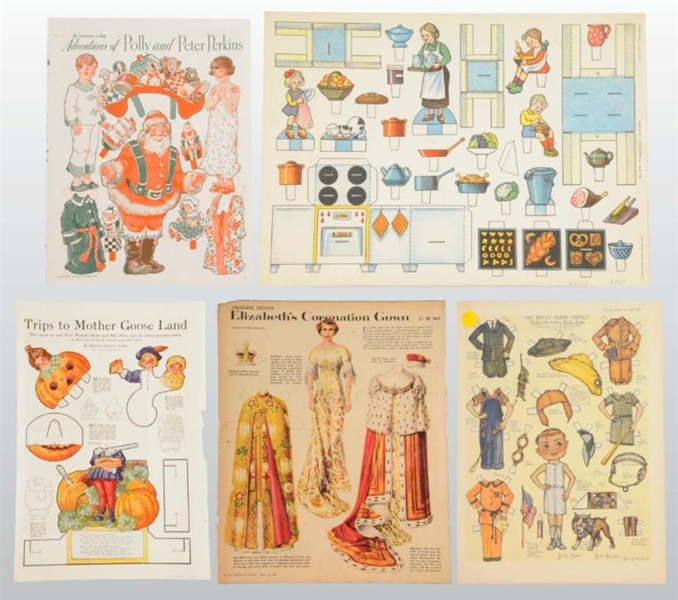 LOT OF MISCELLANEOUS PAPER DOLL SHEETS.           