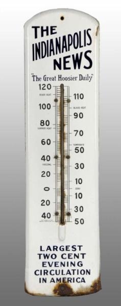 PORCELAIN INDIANAPOLIS NEWS THERMOMETER.          