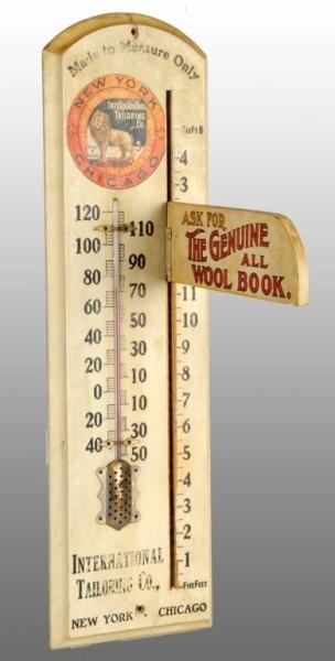 WOODEN INTERNATIONAL TAILORING CO. THERMOMETER.   
