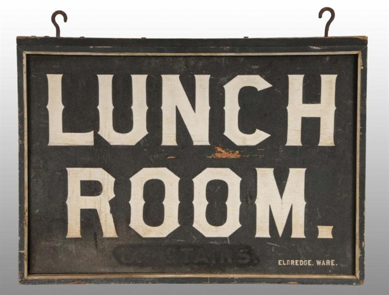SMALTZ 2-SIDED LUNCH ROOM SIGN.                   
