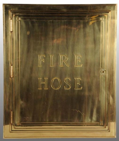 FIRE HOSE DOOR & BRASS FRAMEWORK.                 