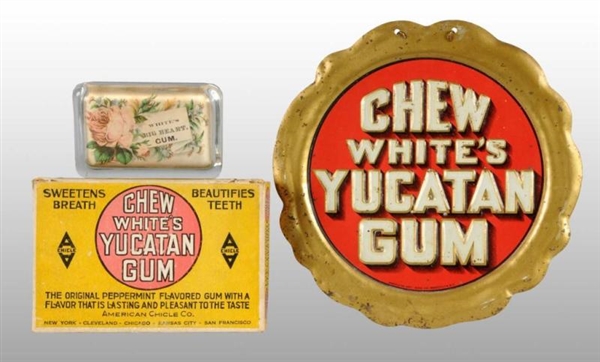 LOT OF 3: WHITES CHEWING GUM ITEMS.              