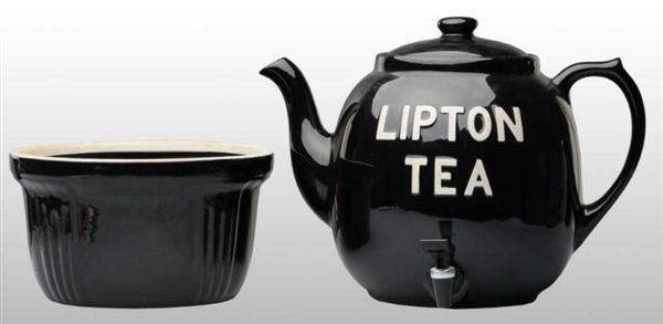 CERAMIC TABLETOP LIPTON TEA DISPENSER.            