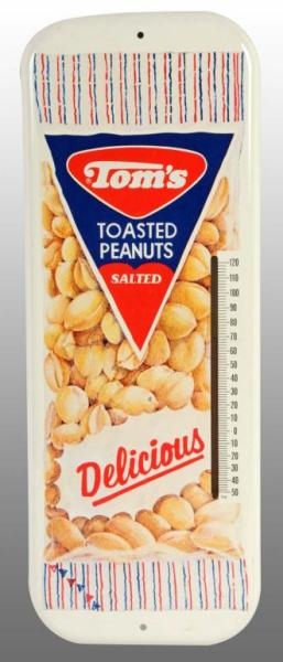 TIN TOMS TOASTED PEANUTS THERMOMETER.            