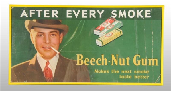 BEECH-NUT AFTER SMOKING GUM SIGN.                 