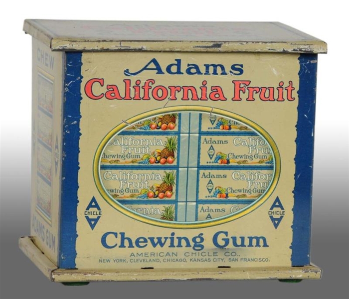 ADAMS CALIFORNIA FRUIT GUM TIN.                   