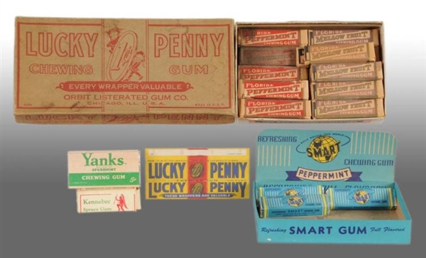 LOT OF ASSORTED GUM BOXES.                        