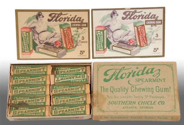 FLORIDA GUM BOX WITH 2 SIGNS.                     