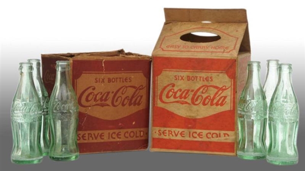 LOT OF 2: CARDBOARD COCA-COLA 6-PACK CARRIERS.    