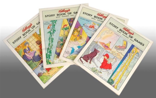 SET OF 4: KELLOGGS STORYBOOK OF GAMES BOOKS.     