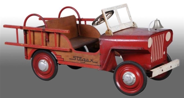 PRESSED STEEL CROSBY STEGER FIRE PATROL PEDAL CAR.
