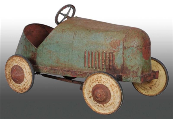 PRESSED STEEL BOATAIL ROADSTER PEDAL CAR.         
