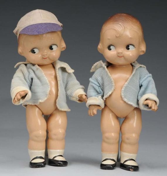 PAIR OF AMERICAN COMPOSITION DOLLS.               