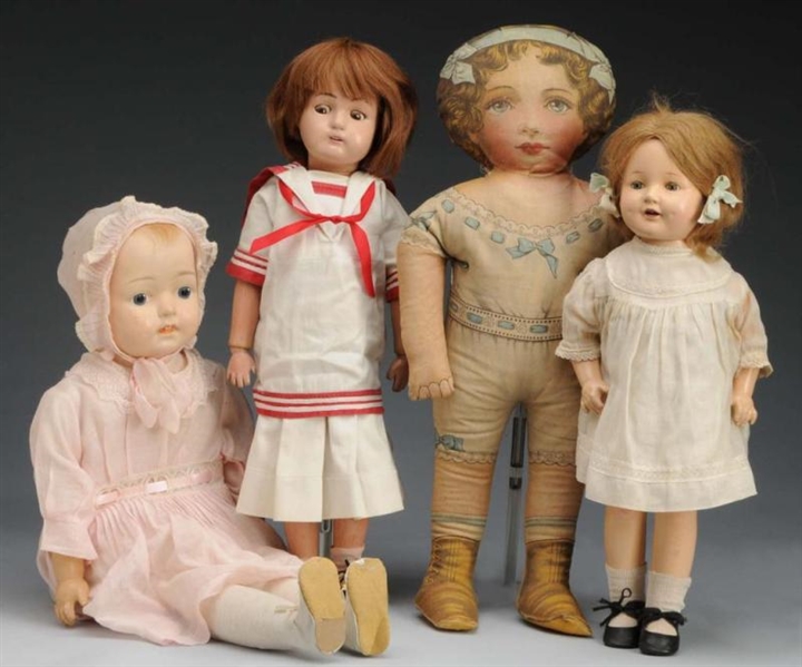 LOT OF 4: ASSORTED AMERICAN DOLLS.                