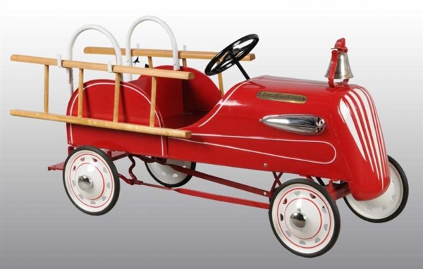 PRESSED STEEL GENDRON FIRE DEPARTMENT PEDAL CAR.  