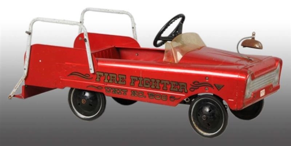 PRESSED STEEL AMF FIRE FIGHTER PEDAL CAR.         