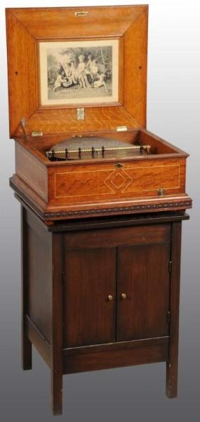 IMPERIAL SYMPHONION TABLE TOP MUSIC BOX WITH BASE 