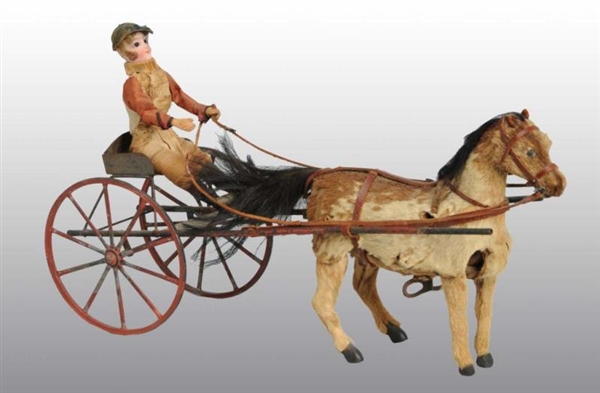KEY-WIND MECHANICAL HORSE AND CARRIAGE.           