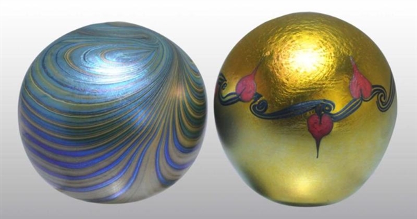 LOT OF 2: ART GLASS PAPERWEIGHTS.                 