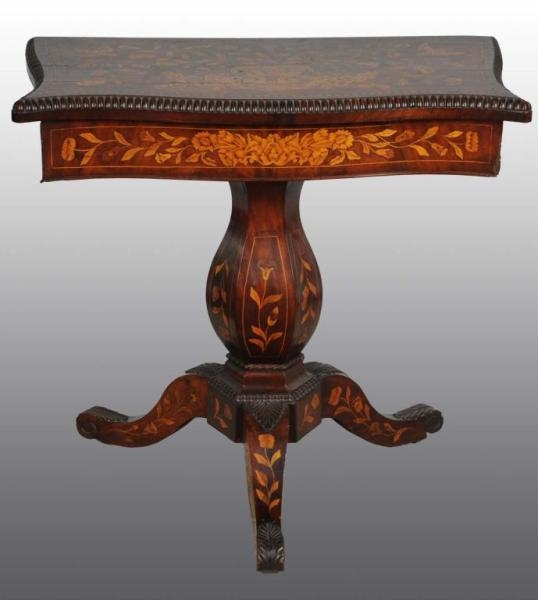HIGHLY INLAID GAME TABLE.                         