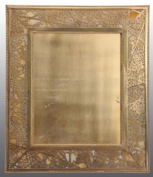 BRONZE TIFFANY PINE NEEDLE PATTERN PICTURE FRAME. 