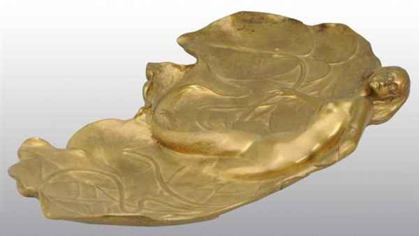 BRONZE ART NOUVEAU MERMAID DISH.                  