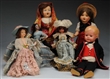 LOT OF 6: ASSORTED OLD DOLLS.                     