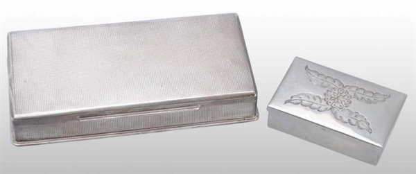 LOT OF 2: SILVER RECTANGULAR BOXES.               