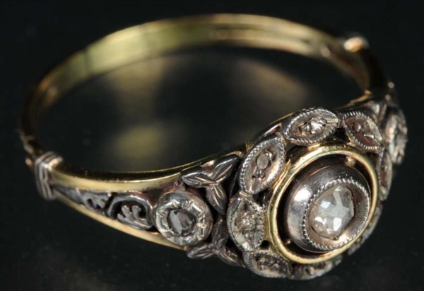 ANTIQUE JEWELRY GEORGIAN DIAMOND RING.            
