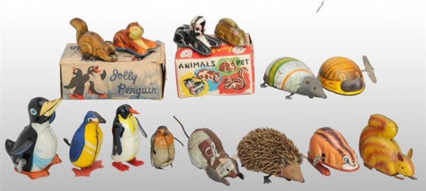 LOT OF 14: ANIMAL FRICTION & WIND-UP TOYS.        