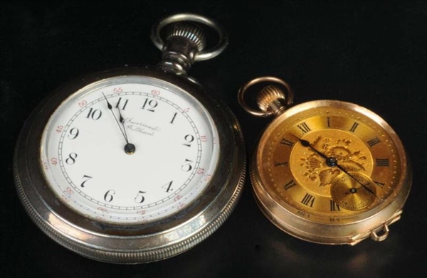 LOT OF 2: ANTIQUE JEWELRY POCKET WATCHES.         