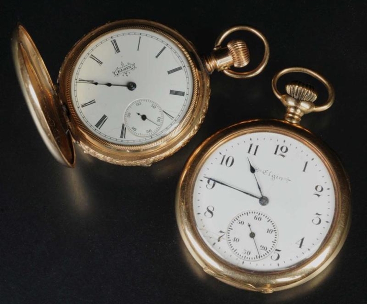 LOT OF 2: ANTIQUE JEWELRY ELGIN POCKET WATCHES.   