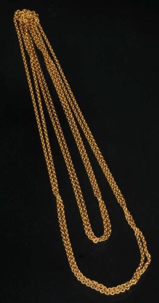 ANTIQUE JEWELRY 18K Y.GOLD CHAIN.                 