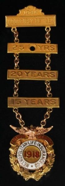 ANTIQUE JEWELRY 14K Y.GOLD SERVICE PIN.           