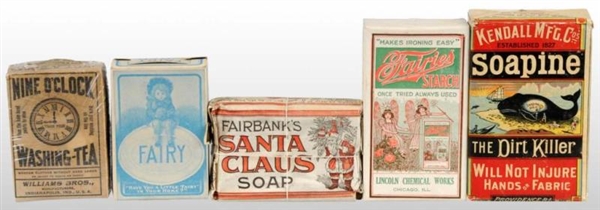 LOT OF 9: ASSORTED SOAP BOXES.                    