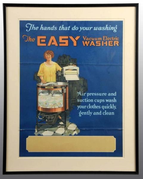 PAPER EASY VACUUM ELECTRIC WASHER SIGN.           
