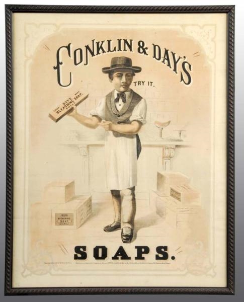PAPER CONKLIN & DAYS SOAPS SIGN.                  