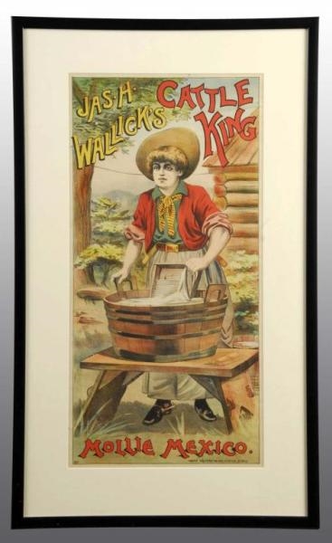 CATTLE KING WESTERN WASH WOMAN POSTER.            