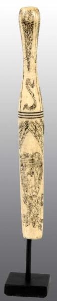DECORATED SCRIMSHAW CLOTHESPIN.                   