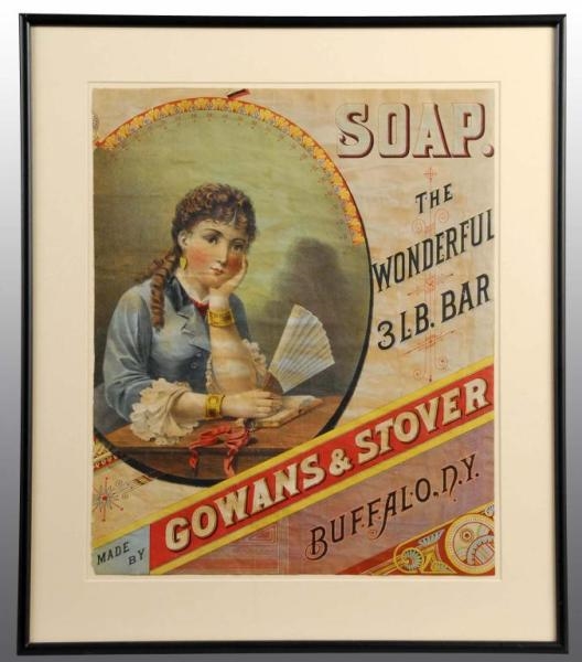 PAPER GOWANS & STOVER SOAP SIGN.                 